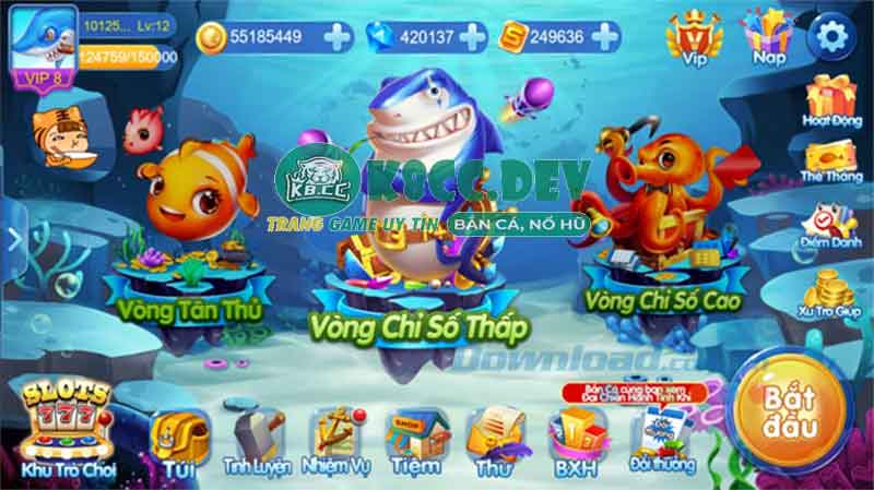 Các trò chơi có mặt tại cổng game