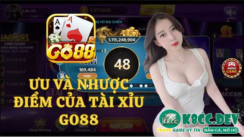 Các ưu điểm nổi bật Go88 tài xỉu