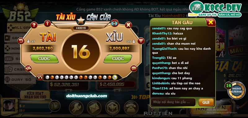 Game bài tài xỉu B52